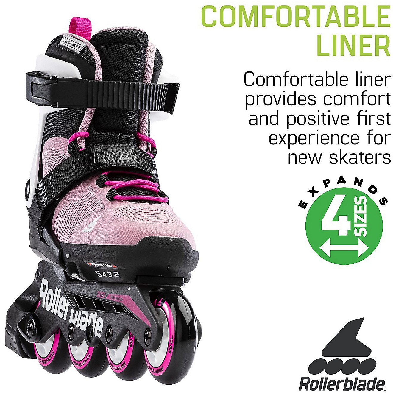 Rollerblade Girls' Microblade 11J-1 Adjustable In-Line Skates                                                                    - view number 8