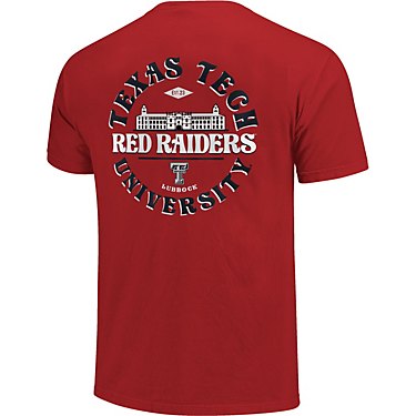 Image One Men's Texas Tech University Circle Type Building Comfort Color Short Sleeve T-shirt