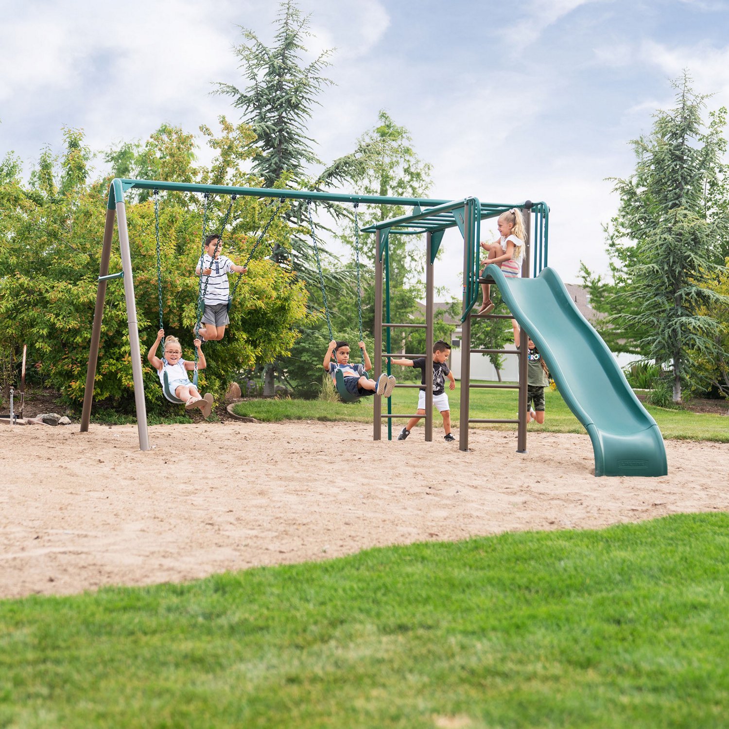 Lifetime Monkey Bar Adventure Swing Set Academy