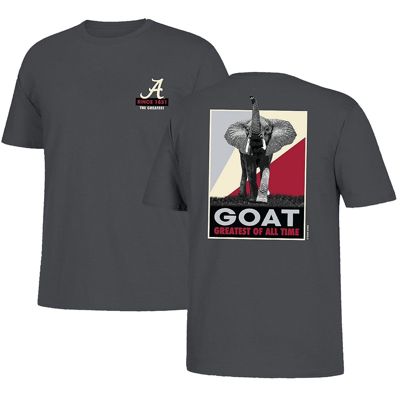 New World Graphics Men's University of Alabama G.O.A.T. T-shirt                                                                  - view number 1