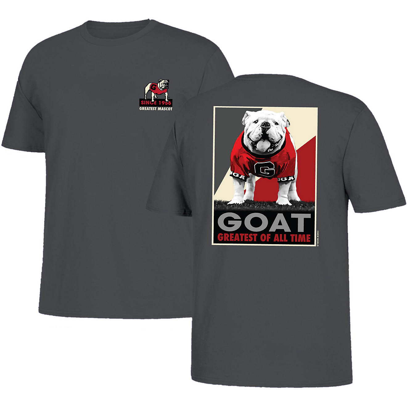 New World Graphics Men's University of Georgia G.O.A.T. T-shirt                                                                  - view number 1