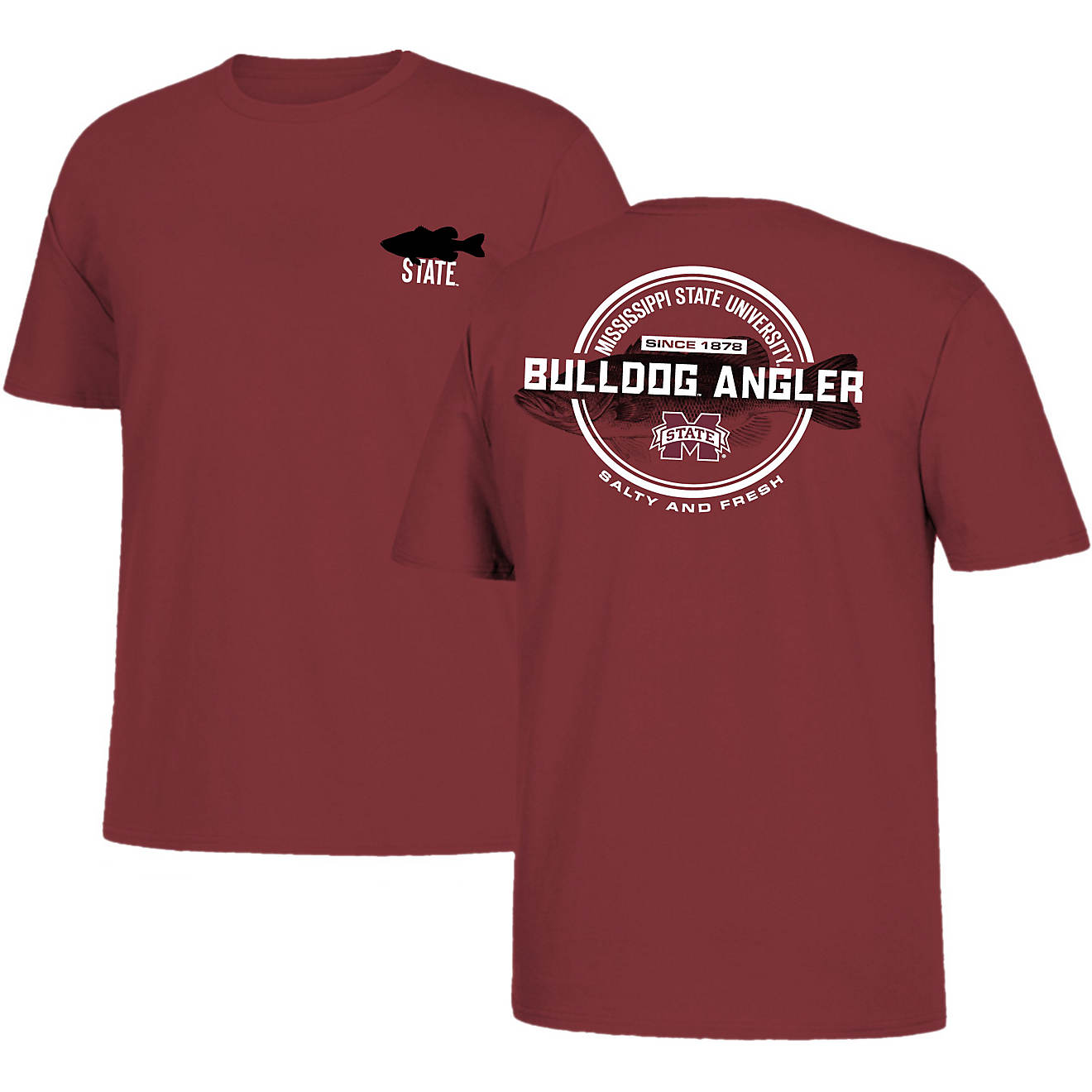 New World Graphics Men's Mississippi State University Angler T-shirt                                                             - view number 1