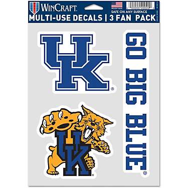 WinCraft University of Kentucky Fan Decals 3-Pack                                                                               