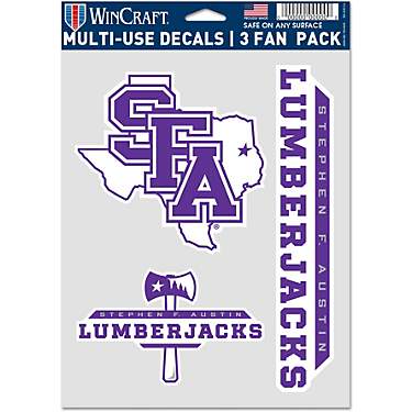 WinCraft Stephen F. Austin State University Fan Decal 3-Pack                                                                    