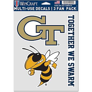WinCraft Georgia Tech Fan Decals 3-Pack                                                                                         