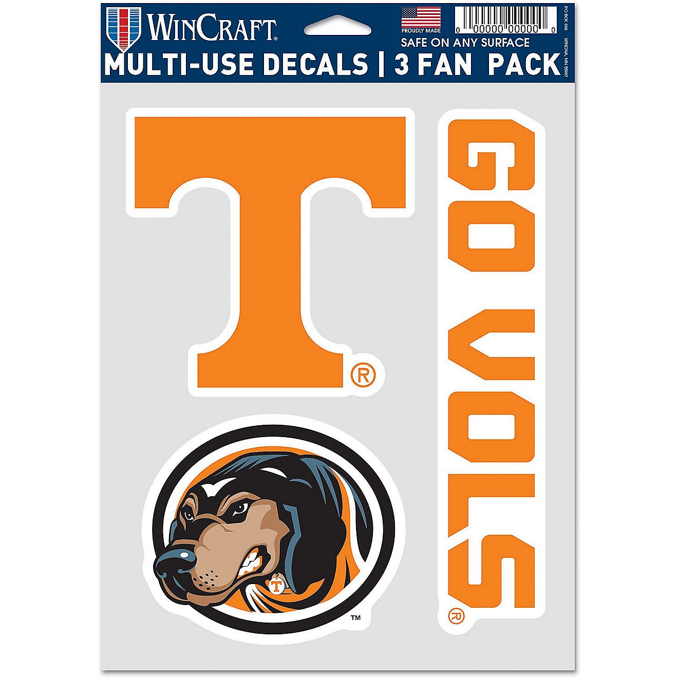 WinCraft University of Tennessee Fan Decals 3-Pack                                                                               - view number 1
