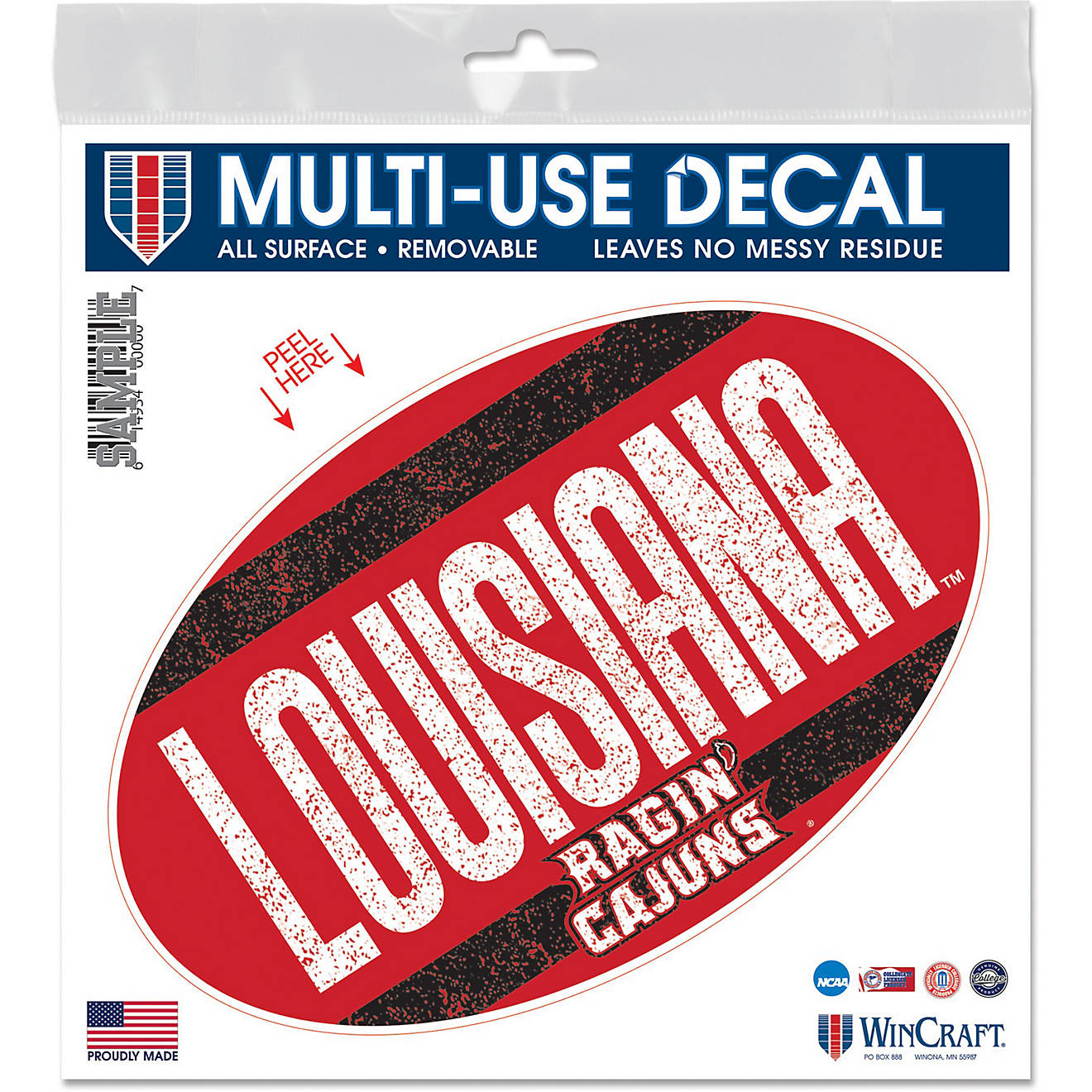 WinCraft University of Louisiana at Lafayette 6x6 Vintage Decal                                                                  - view number 1