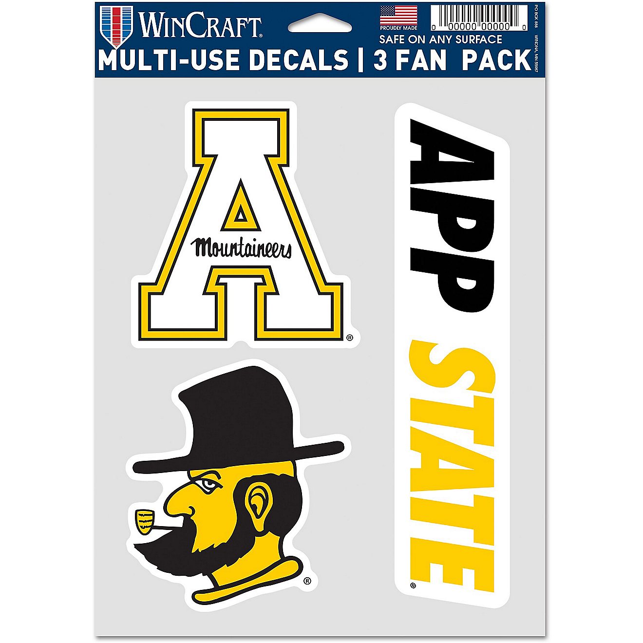 WinCraft Appalachian State University Fan Decals 3-Pack                                                                          - view number 1