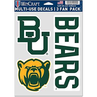 WinCraft Baylor University Fan Decals 3-Pack                                                                                    