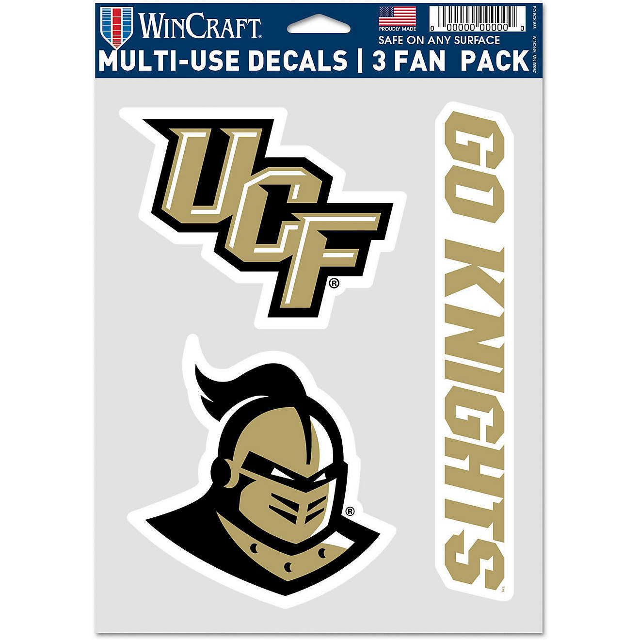 WinCraft University of Central Florida Fan Decals 3-Pack                                                                         - view number 1