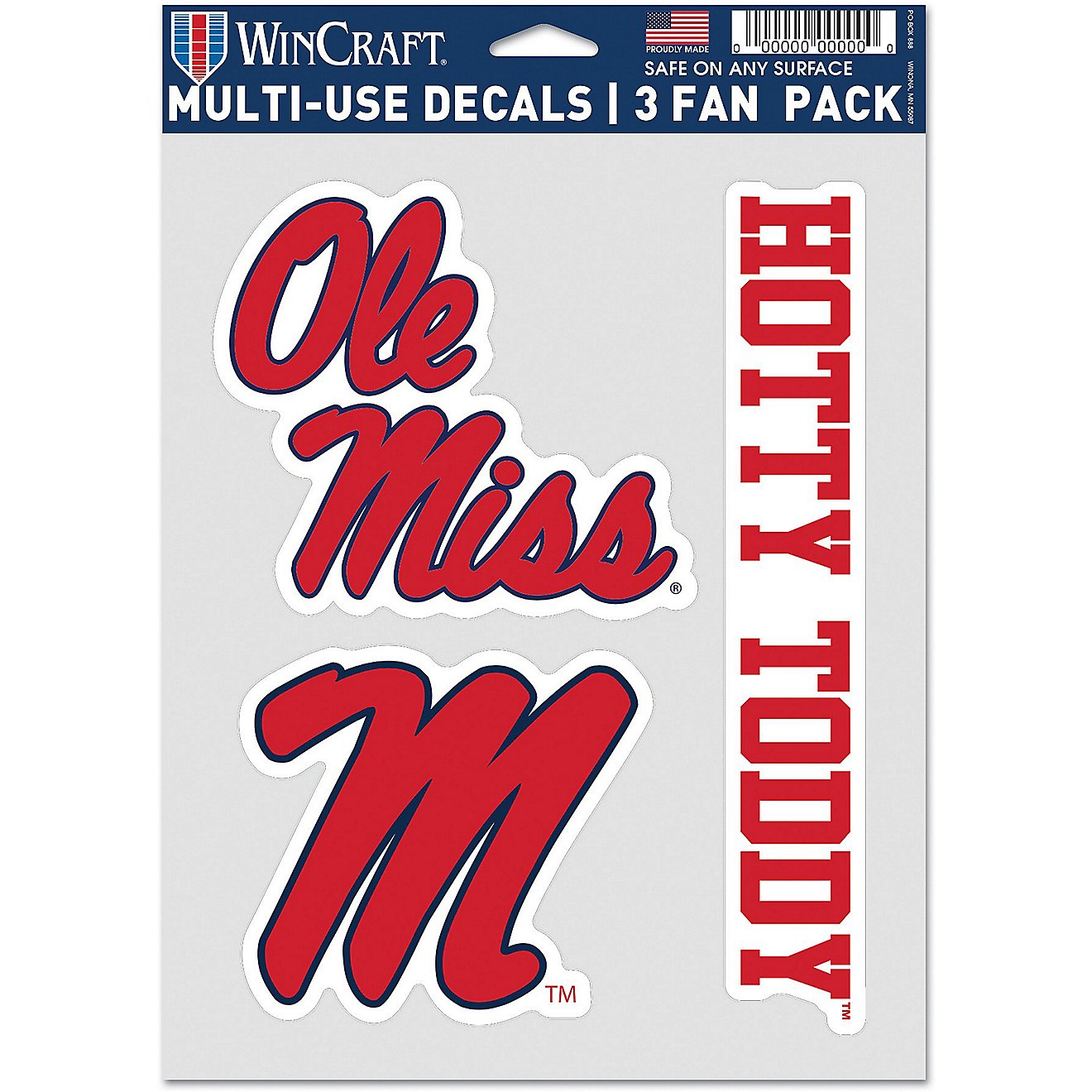 WinCraft University of Mississippi Fan Decals 3-Pack                                                                             - view number 1