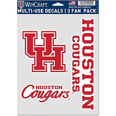 WinCraft University of Houston Fan Decals 3-Pack                                                                                