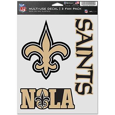 WinCraft New Orleans Saints Fan Decals 3-Pack                                                                                   