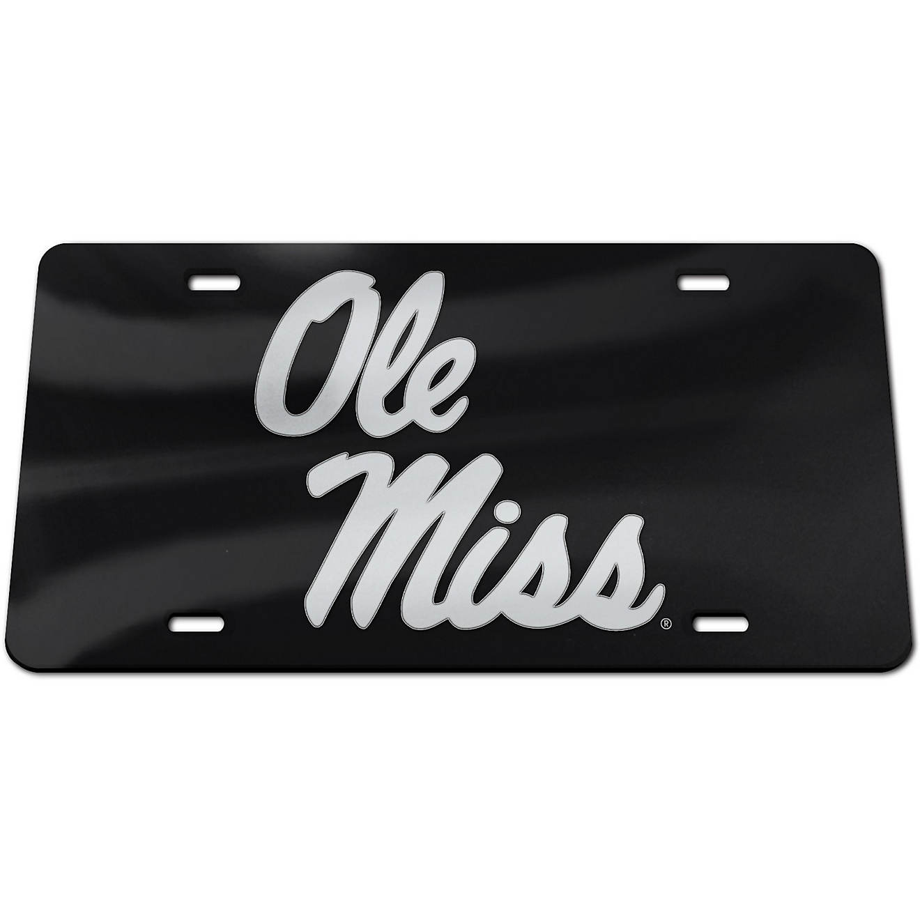 WinCraft University of Mississippi Blackout License Plate                                                                        - view number 1