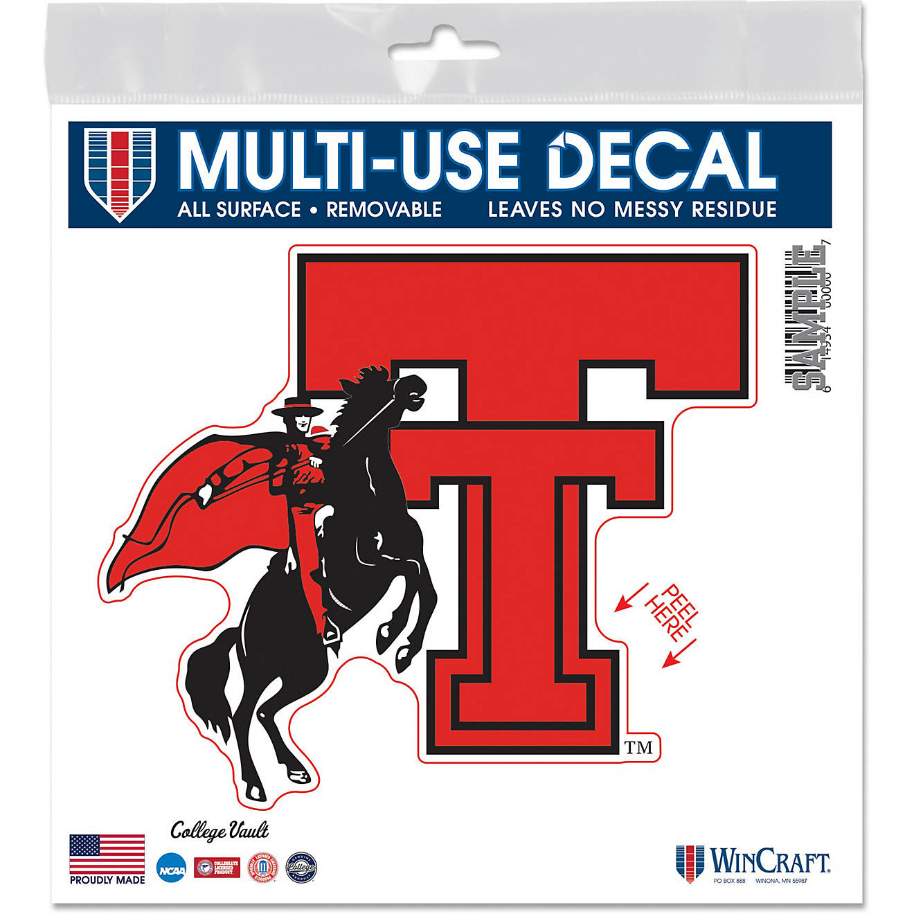 WinCraft Texas Tech University 6x6 Vintage Decal                                                                                 - view number 1