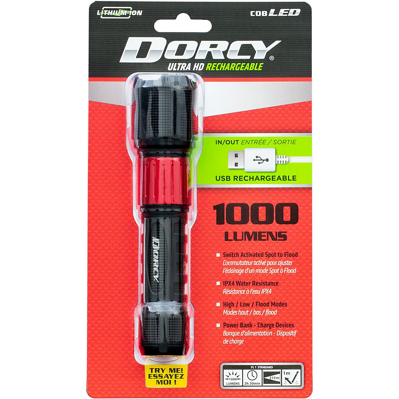 Dorcy 1000 Lumen LED Aluminum Rechargeable Flashlight                                                                            - view number 6