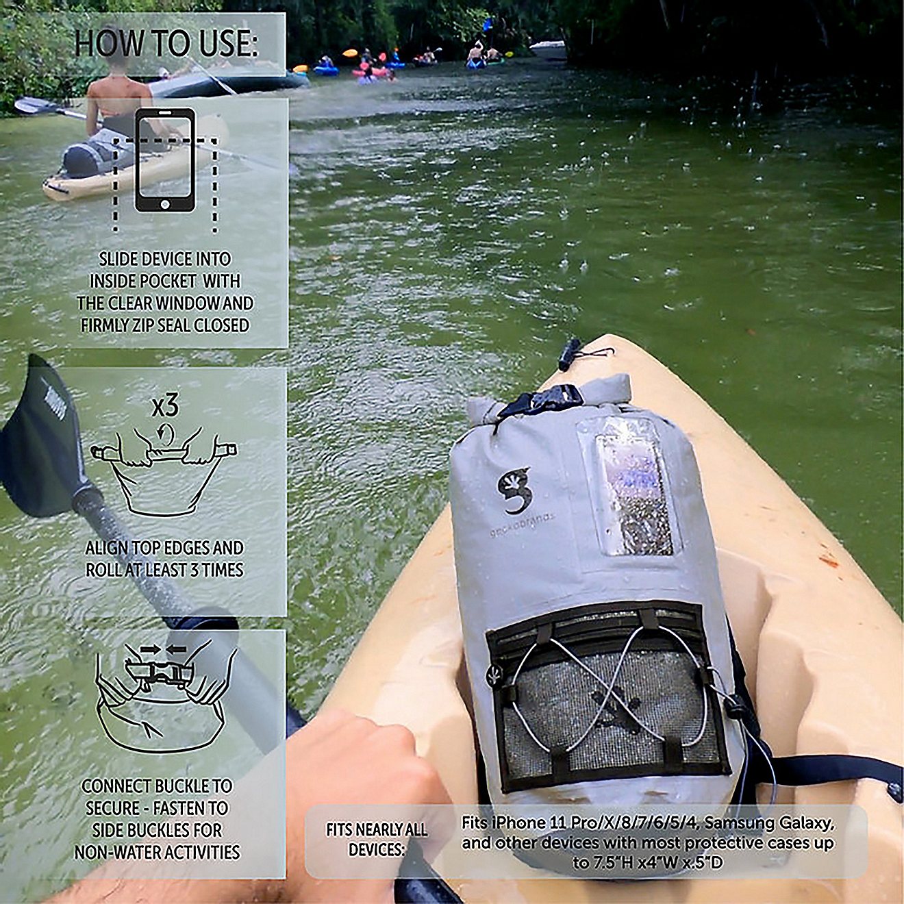 geckobrands Hydroner Waterproof 20L Backpack                                                                                     - view number 3