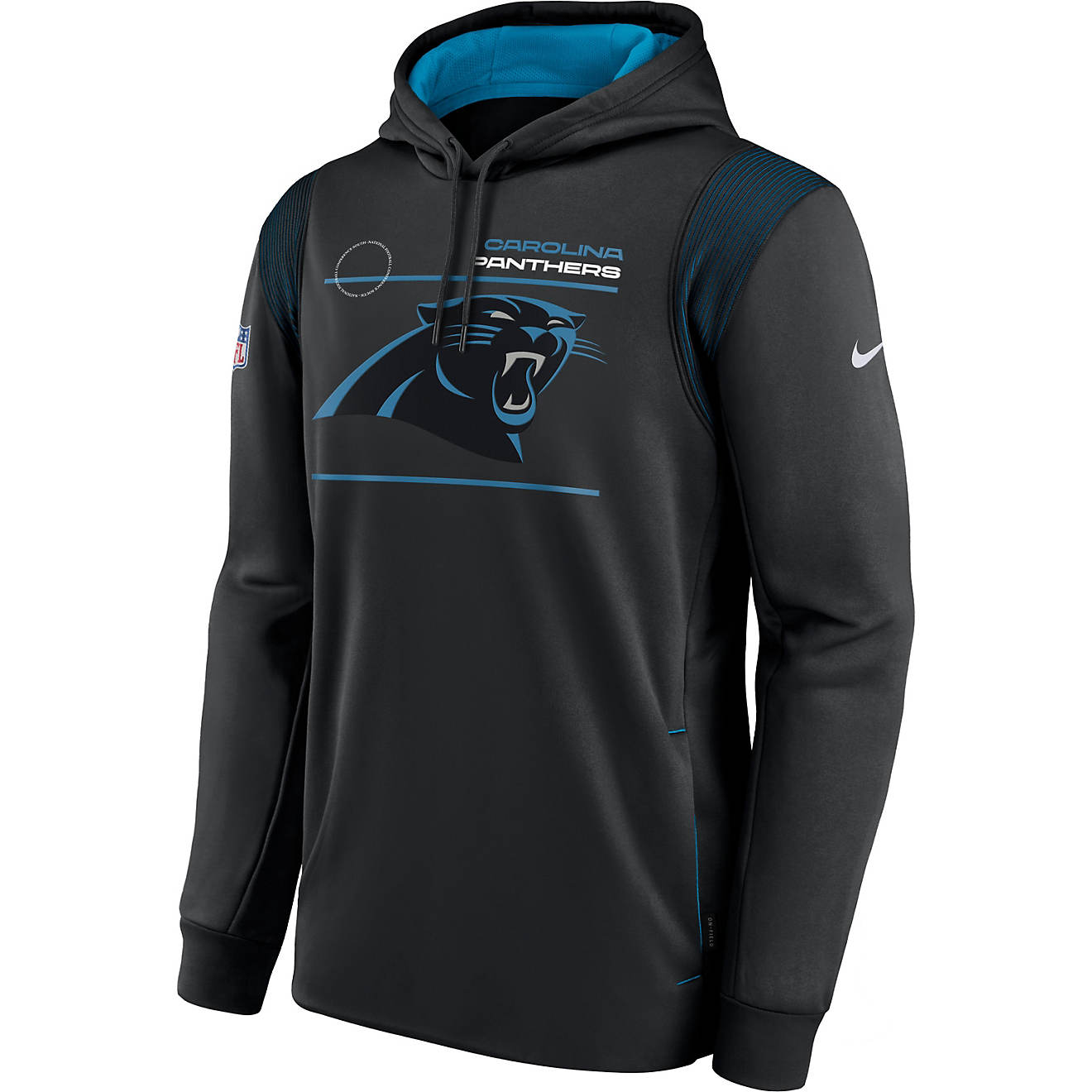 Nike Men's Carolina Panthers Therma Hoodie                                                                                       - view number 1