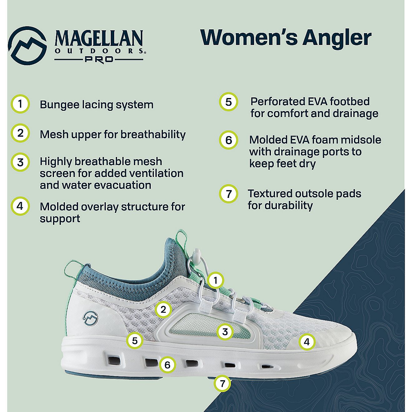 Magellan Outdoors Women's Pro Angler Fishing Shoes                                                                               - view number 5