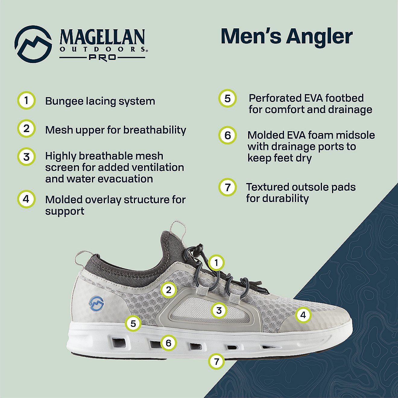 Magellan Outdoors Pro Men's Fishing Shoes                                                                                        - view number 5
