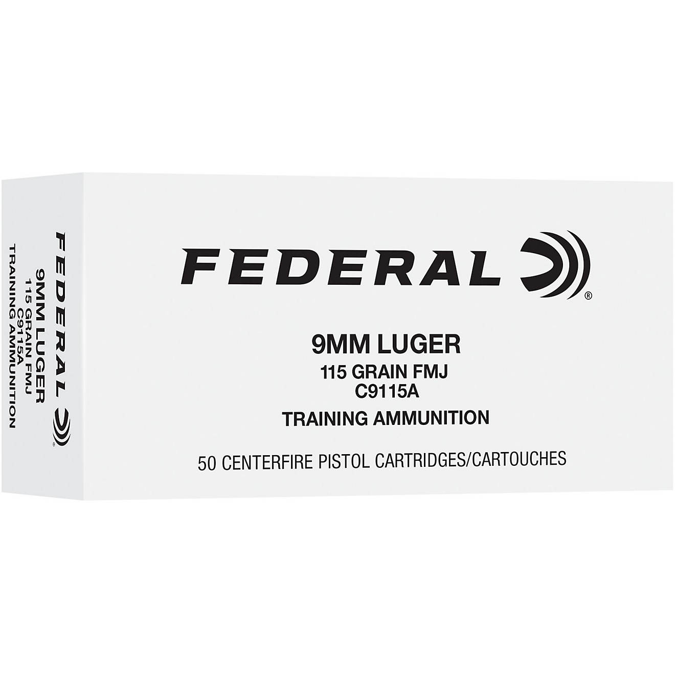 Federal Training Ammunition 9mm Luger 50rd Cartridges - 50 Rounds                                                                - view number 1