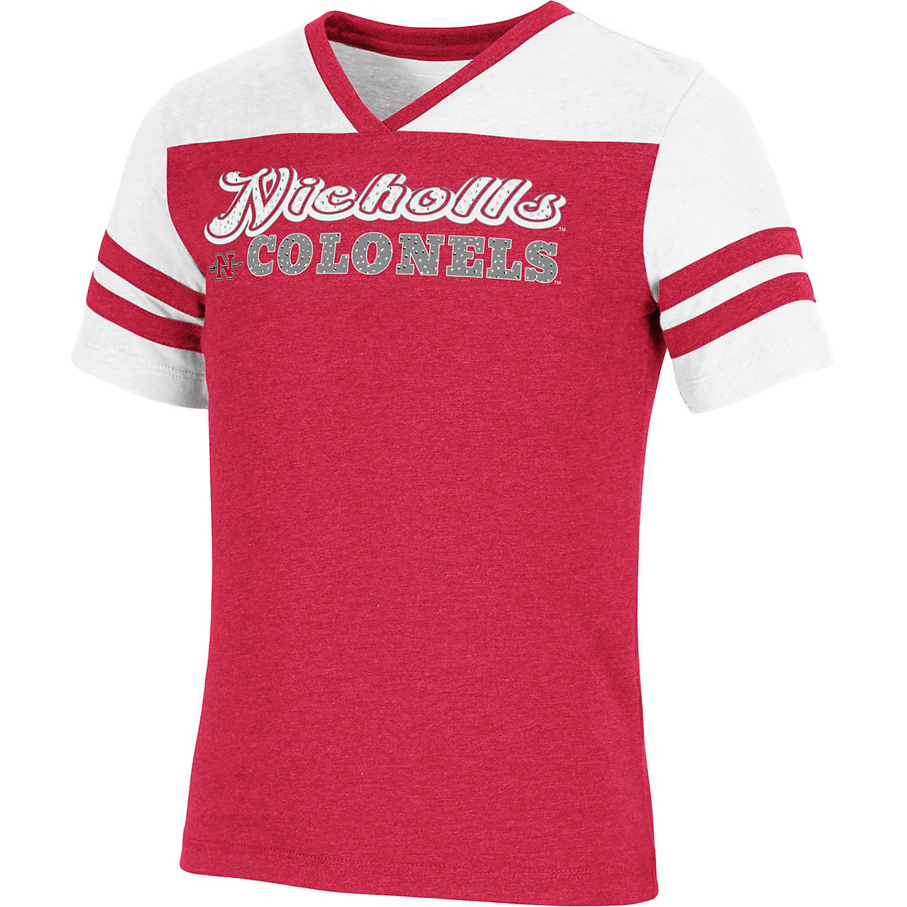 Colosseum Athletics Girls' Nicholls State University Aloha Football T-shirt                                                      - view number 1