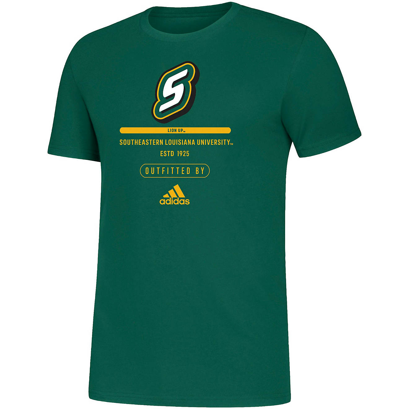 adidas Men's University of Southeastern Louisiana Team Logo Amplifier Short Sleeve T-shirt                                       - view number 1