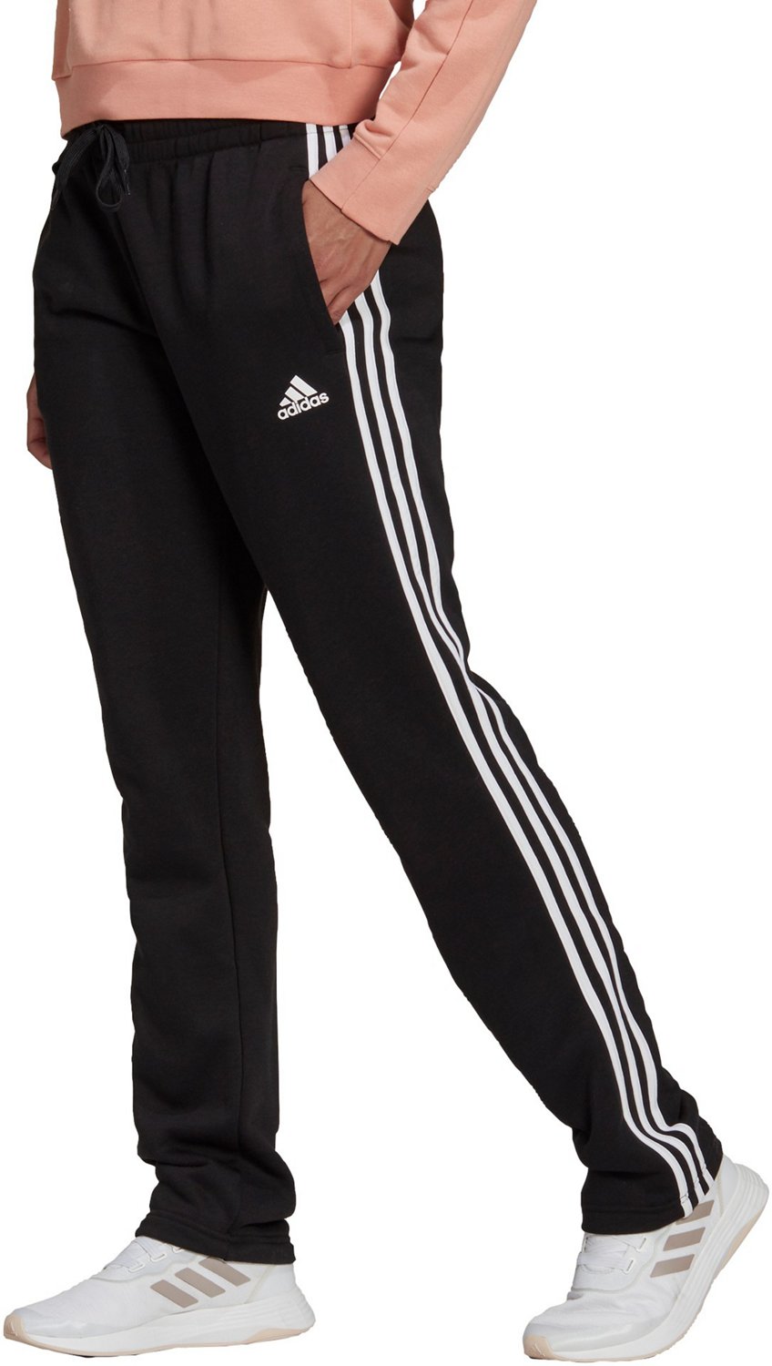 adidas Women's Comfort Fleece 3Stripes Track Pants Academy