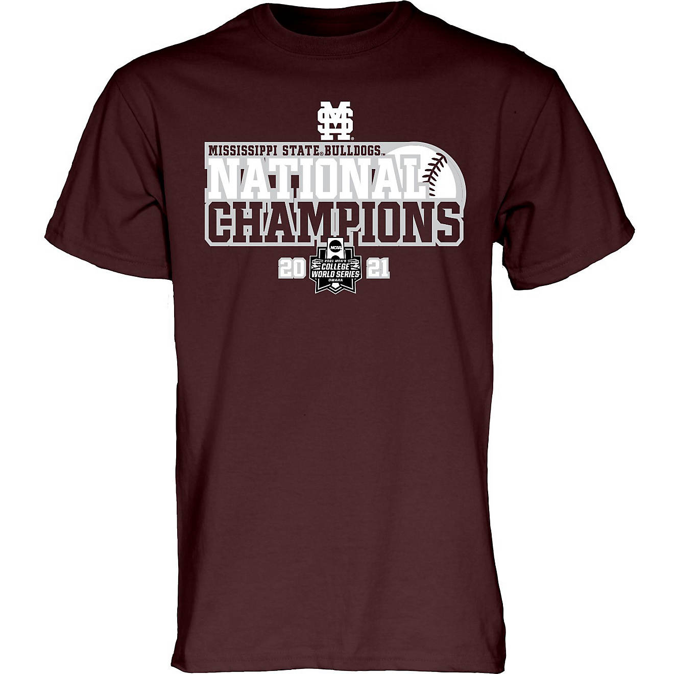 Blue 84 Men's Mississippi State University '21 CWS Champs Be Humble T-shirt                                                      - view number 1