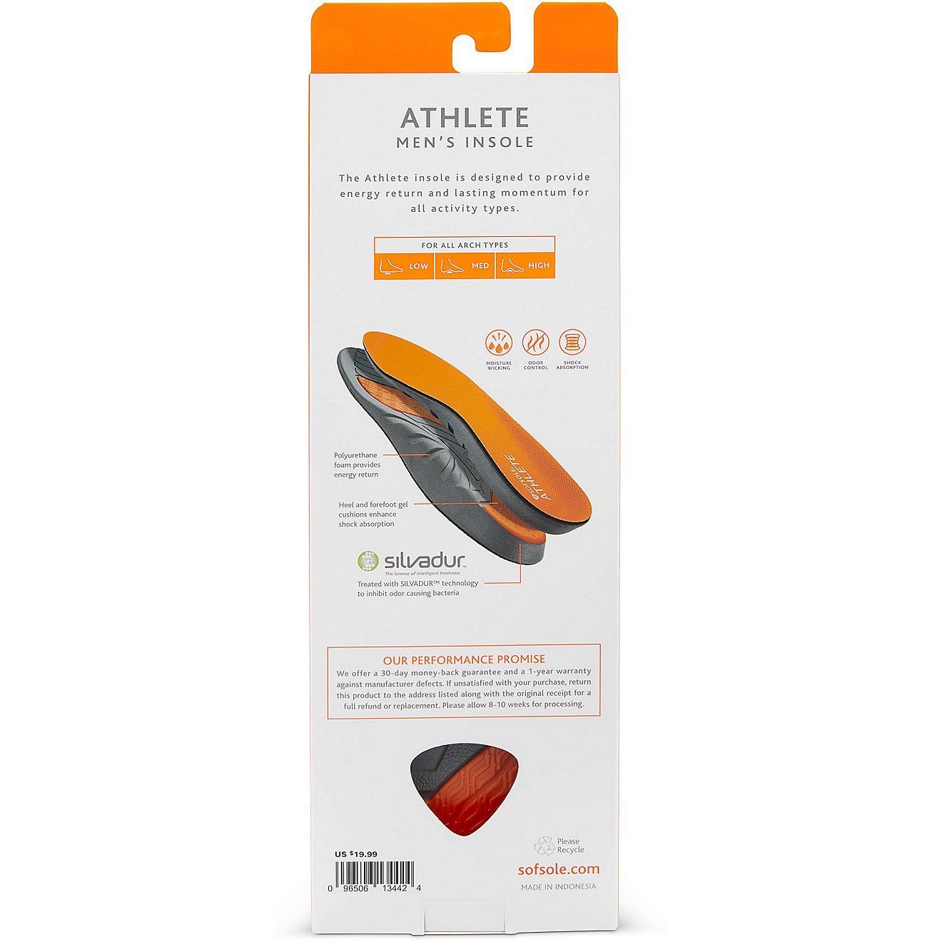 Sof Sole® Men's Size 9 - 10-1/2 Athlete Insoles - view number 5
