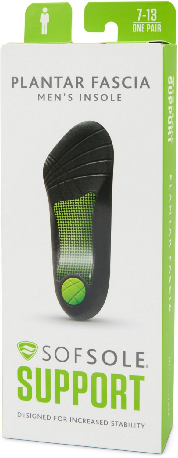 Sof Sole Men's 3/4Length Plantar Fascia Orthotic Insoles Academy