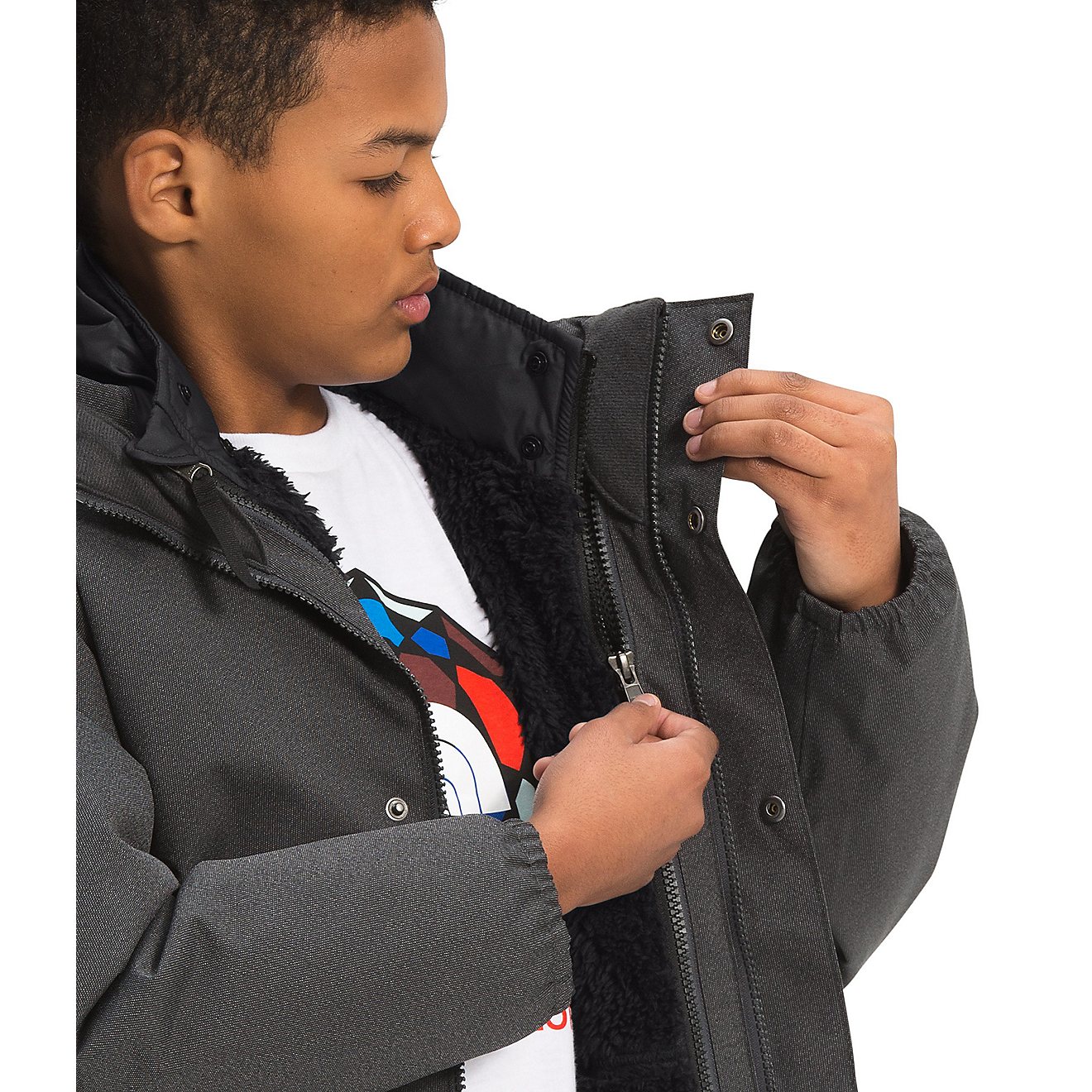 The North Face Boys' Reversible Mount Chimbo Full-Zip Hooded Jacket                                                              - view number 5