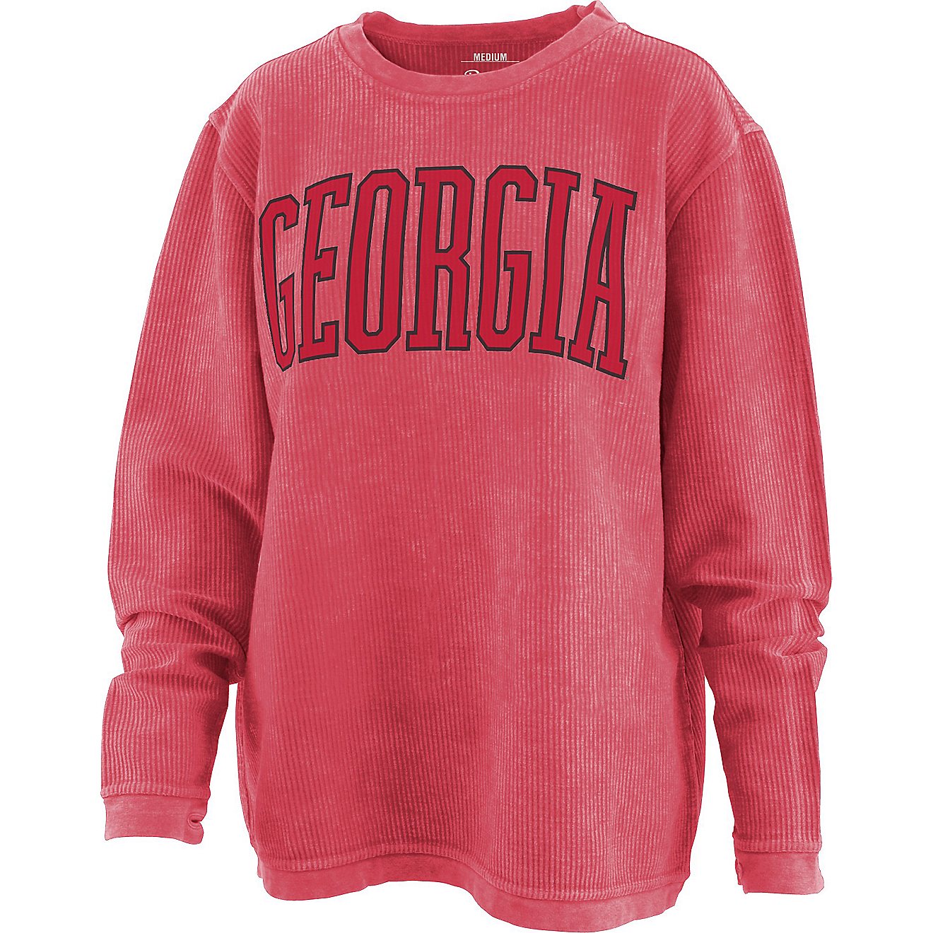 Three Squared Women's University of Georgia Southlawn Long Sleeve Cord Crew Shirt                                                - view number 1