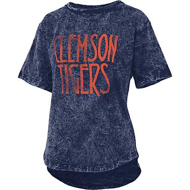 Three Square Women's Clemson University Mineral Wash T-Shirt                                                                    