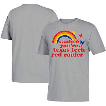 New World Graphics Girls' Texas Tech University Rainbow Smile Short Sleeve T-shirt                                              