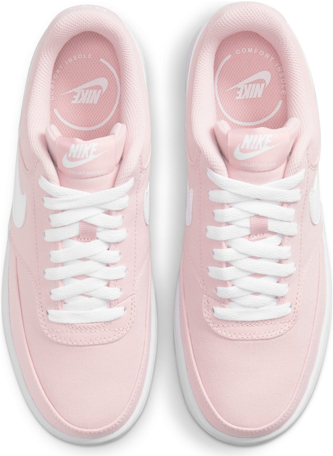 nike women's court vision canvas low basketball shoes
