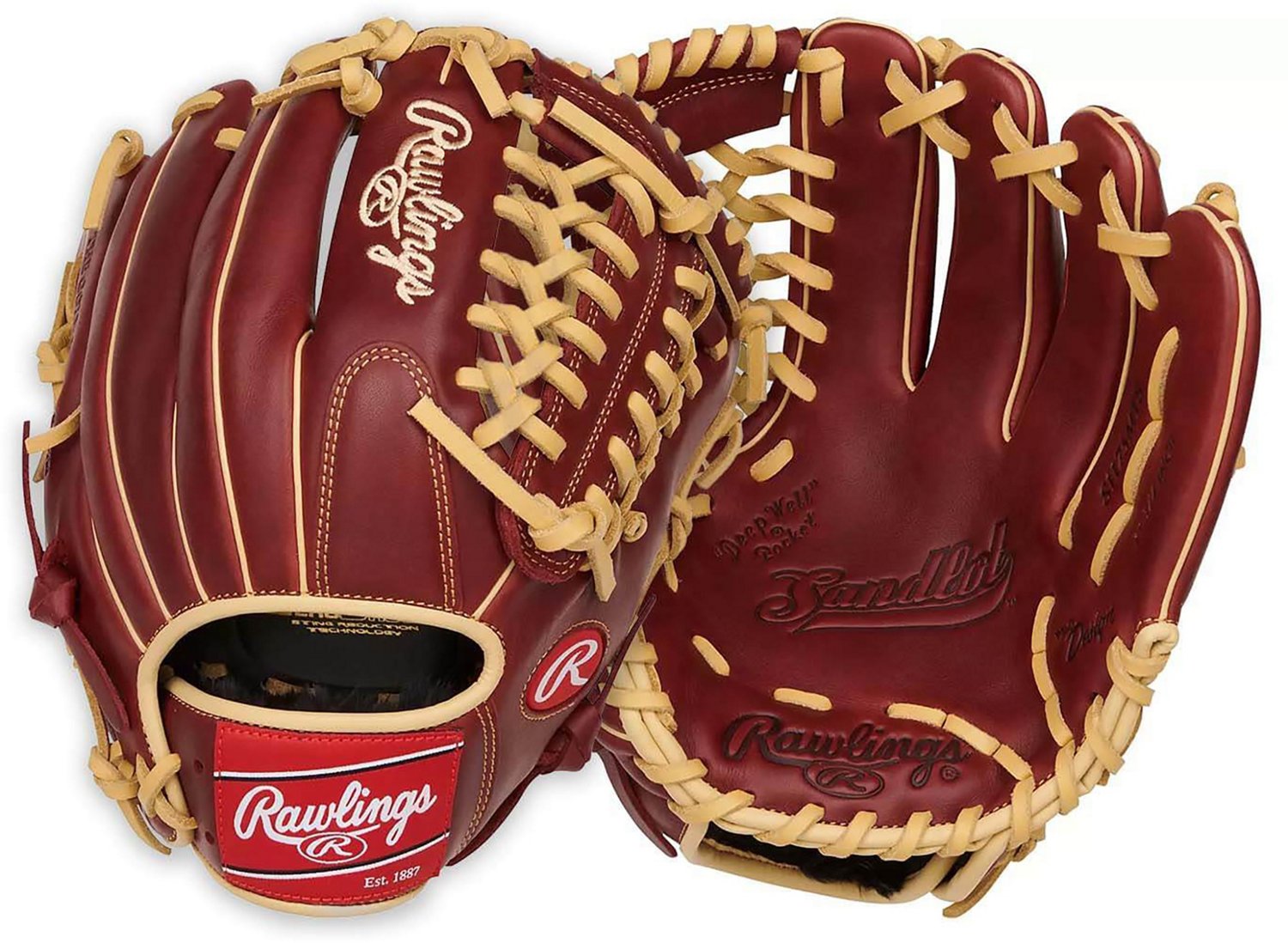 Rawlings Sandlot Series Youth Baseball Glove, 11.75 inch, Sherry/Camel, Left Hand Throw