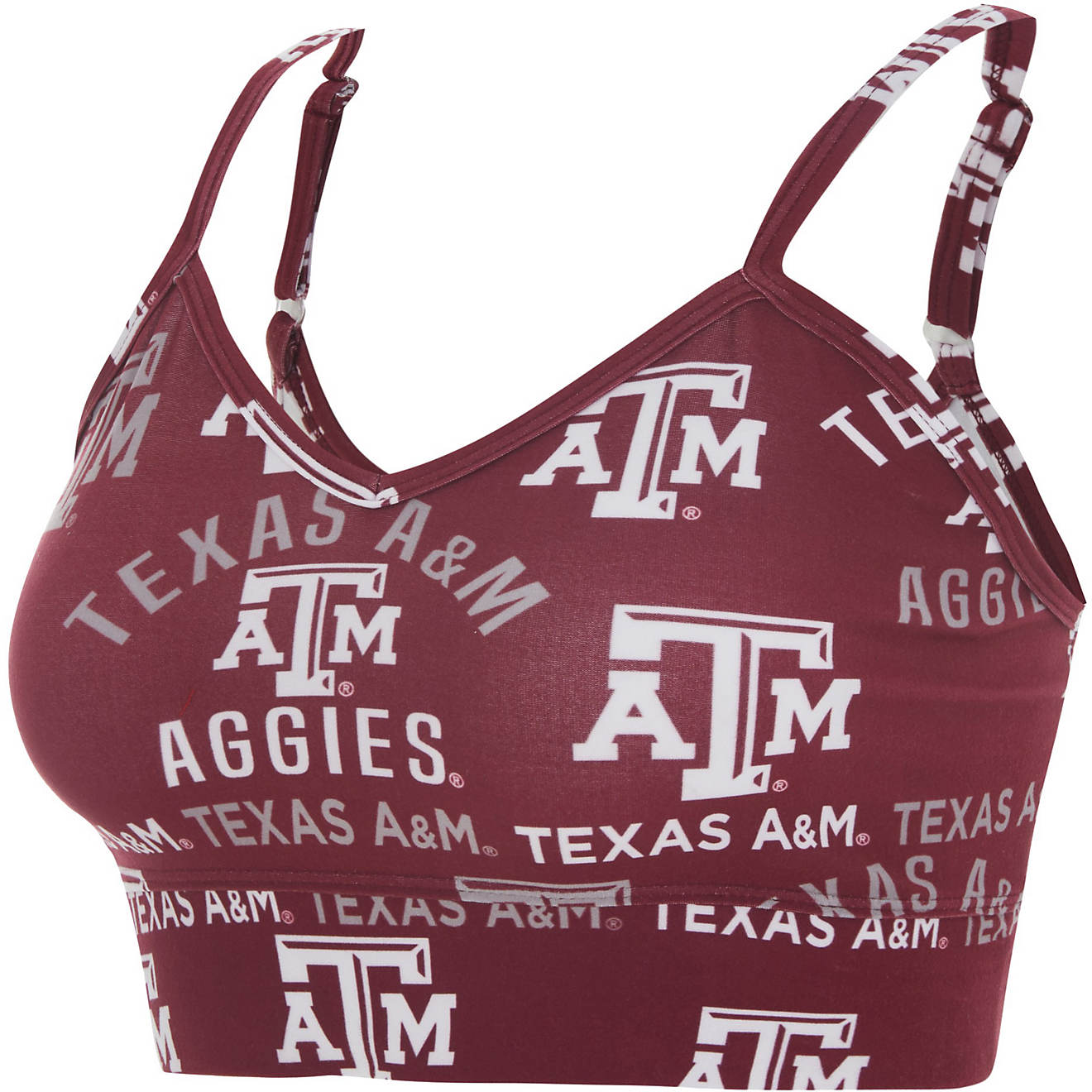 College Concept Women's Texas A&M University Flagship AOP Knit Bralette                                                          - view number 1