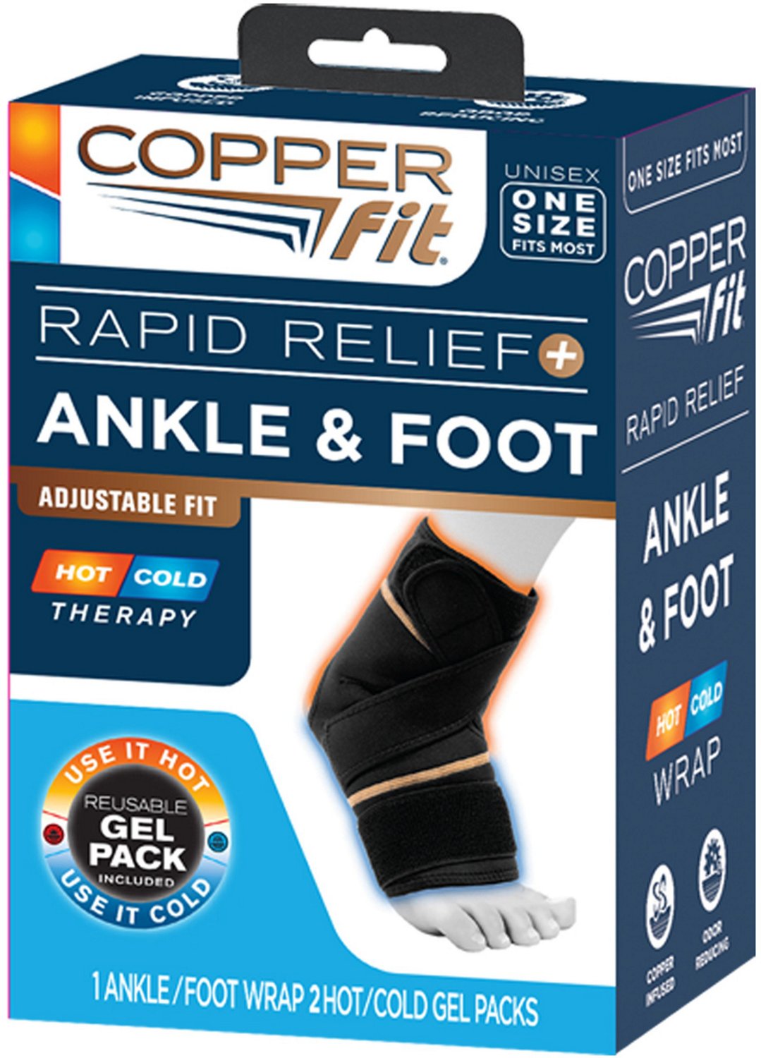 Copper Fit Rapid Relief Ankle and Foot Wrap Academy