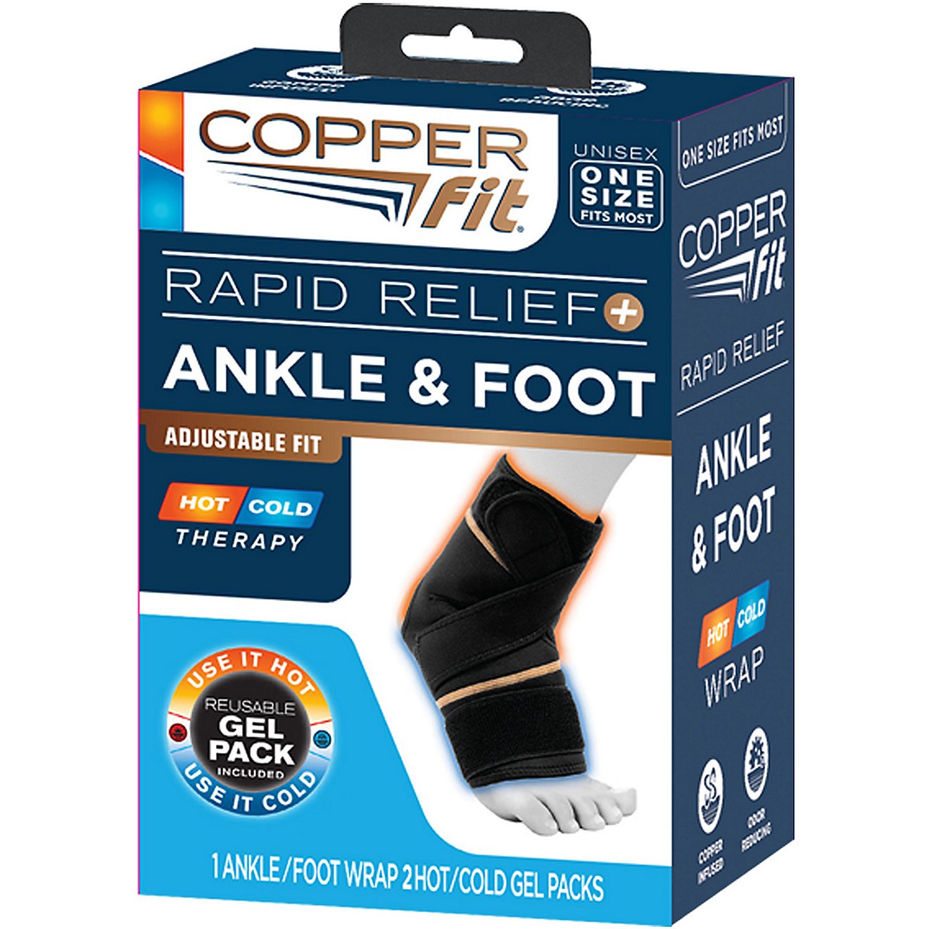 Copper Fit Rapid Relief Ankle and Foot Wrap                                                                                      - view number 1