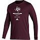 adidas Men's Texas A&M State University Amplifier Long Sleeve T-shirt                                                            - view number 1 image