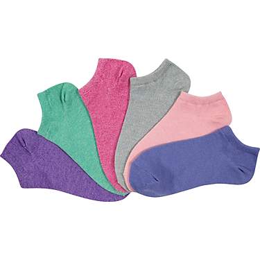 BCG Women’s Super Soft Solid Marble No-Show Socks 6 Pack                                                                      