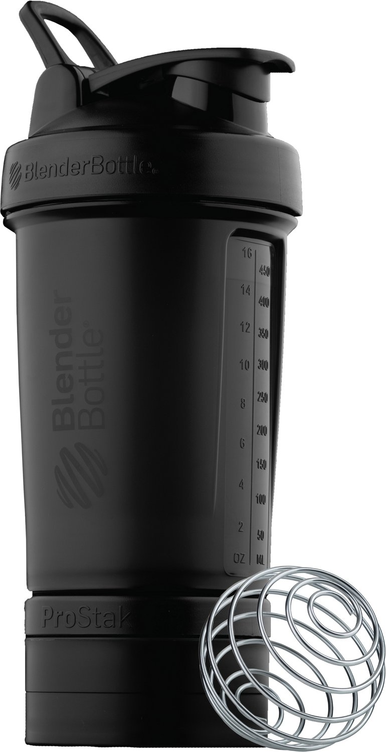 BlenderBottle ProStak 22 Oz Black Shaker Cup with Flip-Top Lid