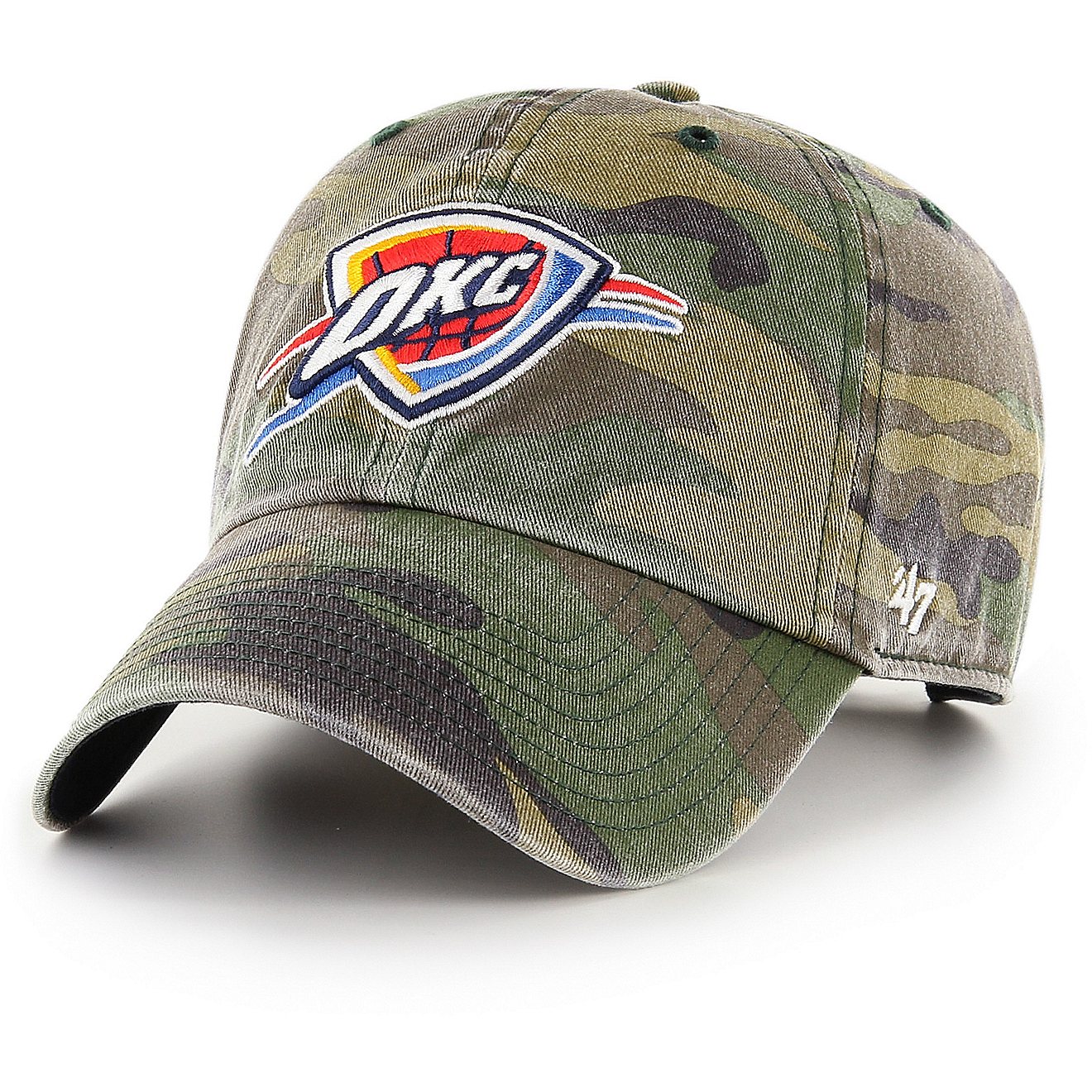 '47 Oklahoma City Thunder Camo Clean Up Cap                                                                                      - view number 1