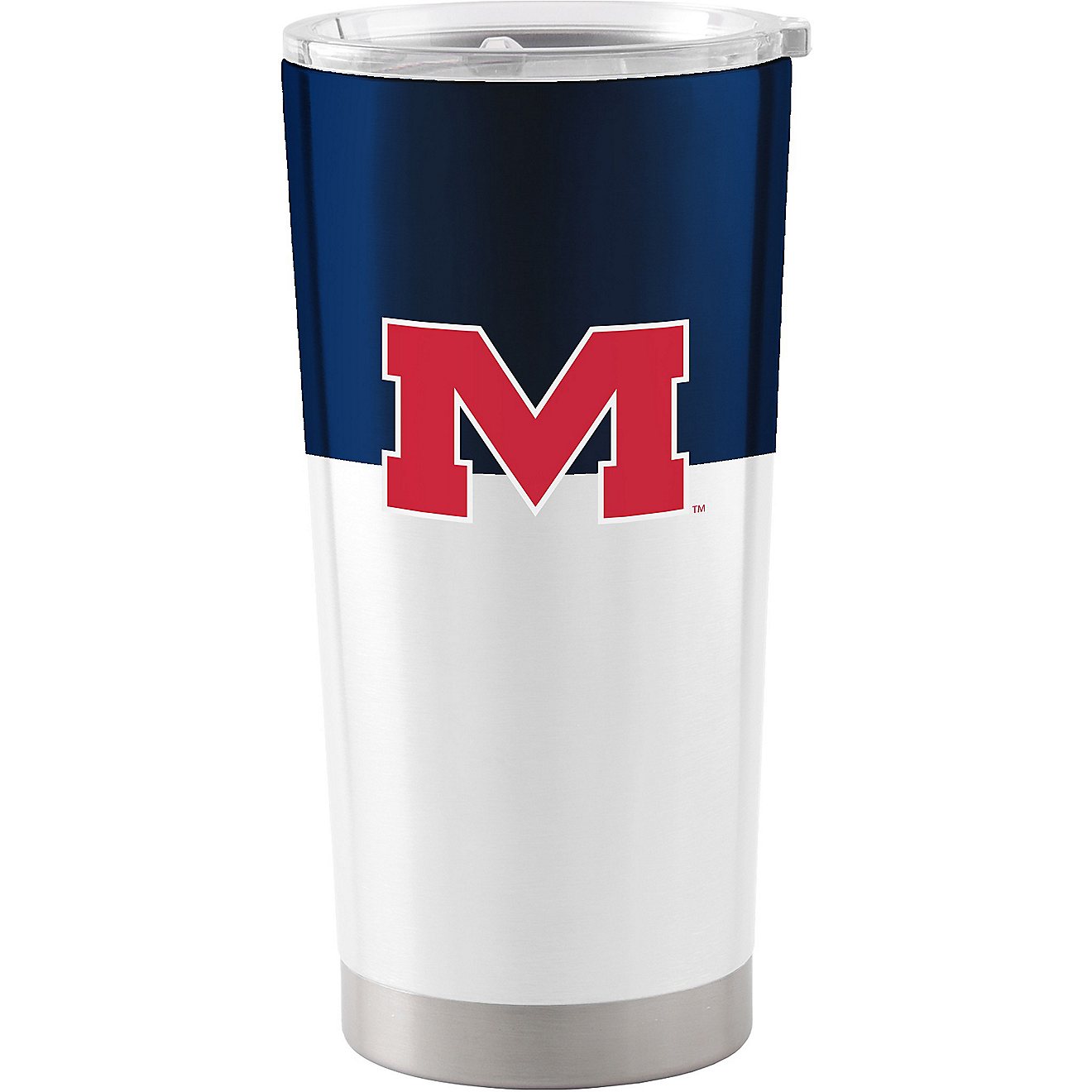 Logo University of Mississippi Colorblock Stainless Steel 20 oz Tumbler                                                          - view number 1