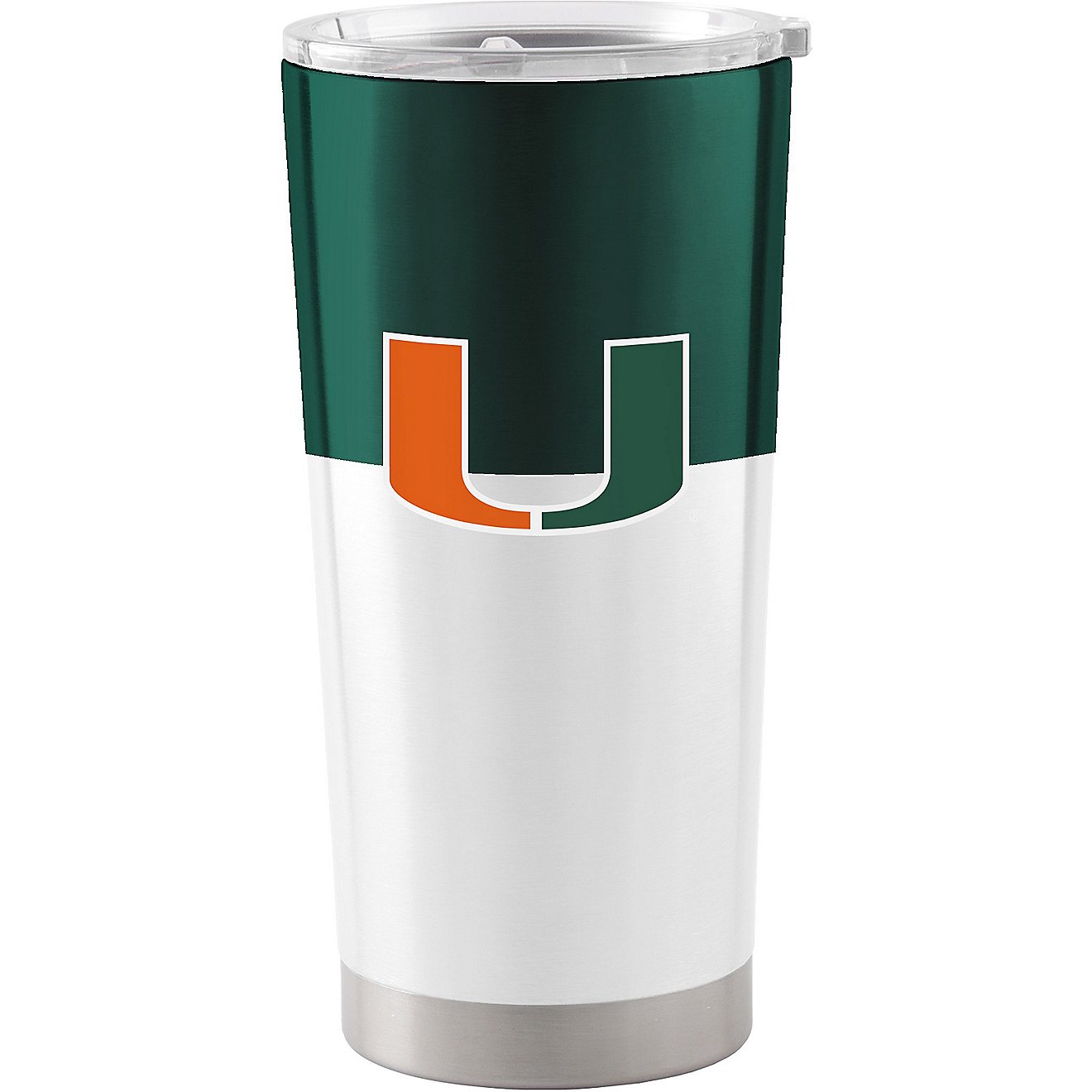 Logo University of Miami Colorblock Stainless Steel 20 oz Tumbler                                                                - view number 1