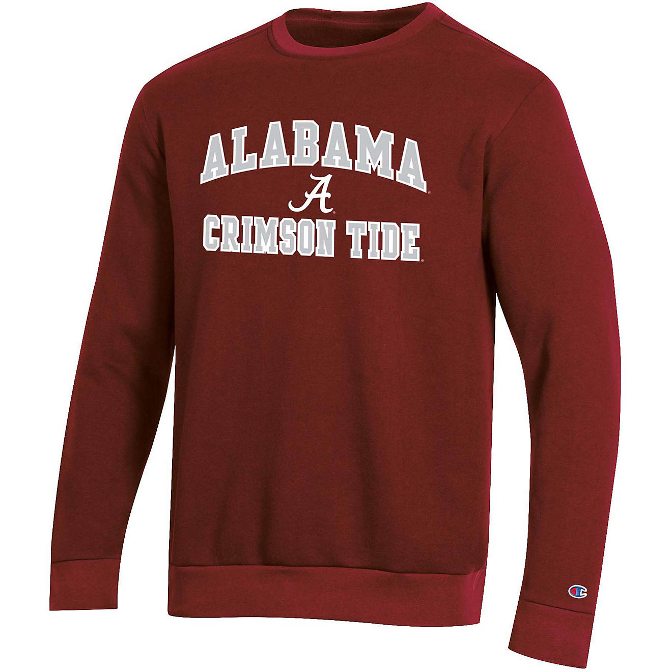Champion Men's University of Alabama Applique Fleece Crew Pullover                                                               - view number 1