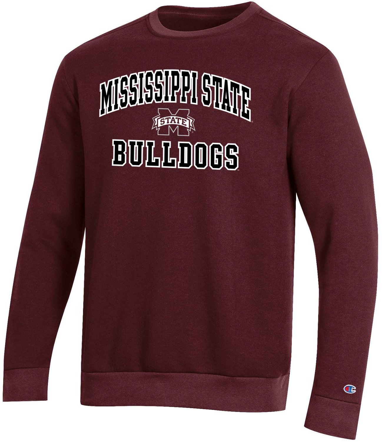 Champion Men's Mississippi State University Applique Fleece Crew ...