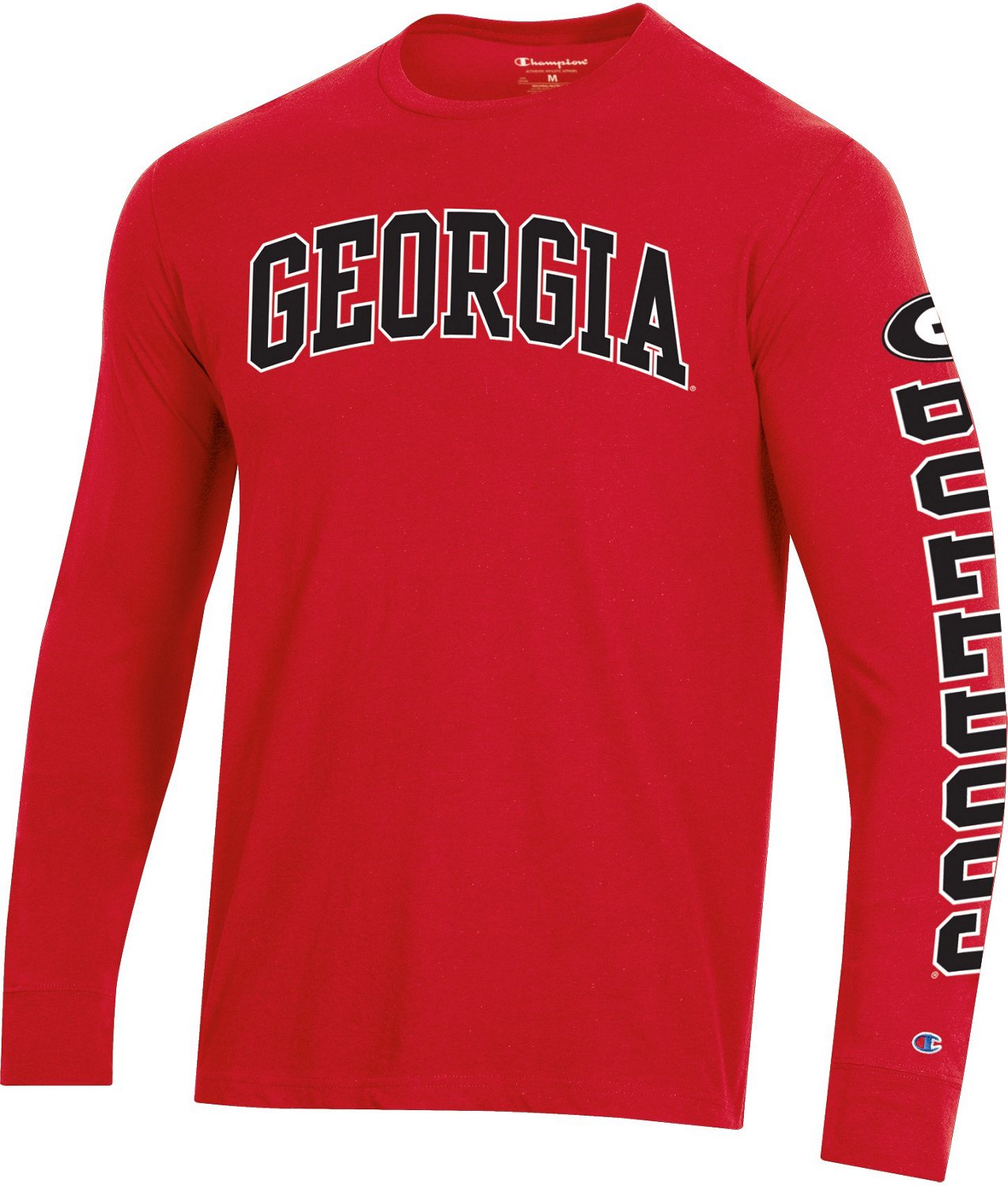 Champion Men's University of Georgia Mascot Hit Heathered Long Sleeve T ...