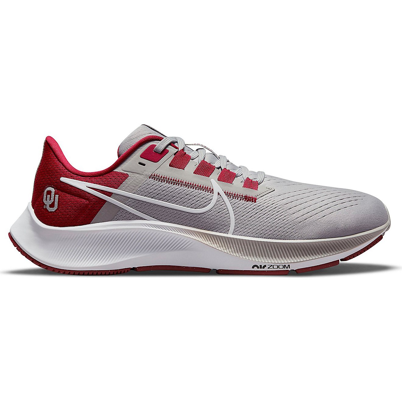 Nike Men's University of Oklahoma Air Zoom Pegasus 38 Running Shoes                                                              - view number 1